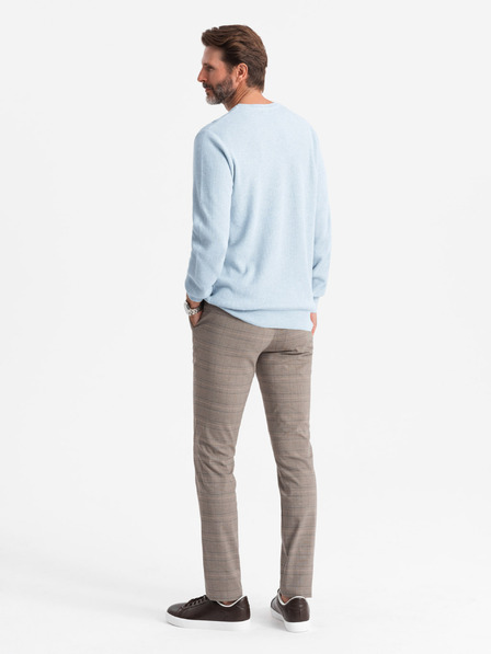 Ombre Clothing Herren Melange strukturierter Strickpullover blau Ombre Kleidung