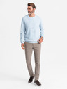 Ombre Clothing Herren Melange strukturierter Strickpullover blau Ombre Kleidung