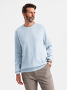 Ombre Clothing Herren Melange strukturierter Strickpullover blau Ombre Kleidung