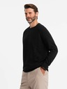 Ombre Clothing Herren Raglan-Pullover mit gerippten Ärmeln Schwarz Ombre Kleidung