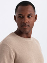 Ombre Clothing Herren Melange strukturierter Strickpullover sand Ombre Kleidung