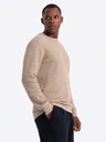 Ombre Clothing Herren Melange strukturierter Strickpullover sand Ombre Kleidung