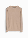 Ombre Clothing Herren Melange strukturierter Strickpullover sand Ombre Kleidung