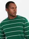 Ombre Clothing Herren Pullover mit Querstreifen grün Ombre Clothing