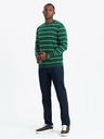 Ombre Clothing Herren Pullover mit Querstreifen grün Ombre Clothing