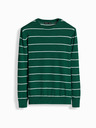 Ombre Clothing Herren Pullover mit Querstreifen grün Ombre Clothing