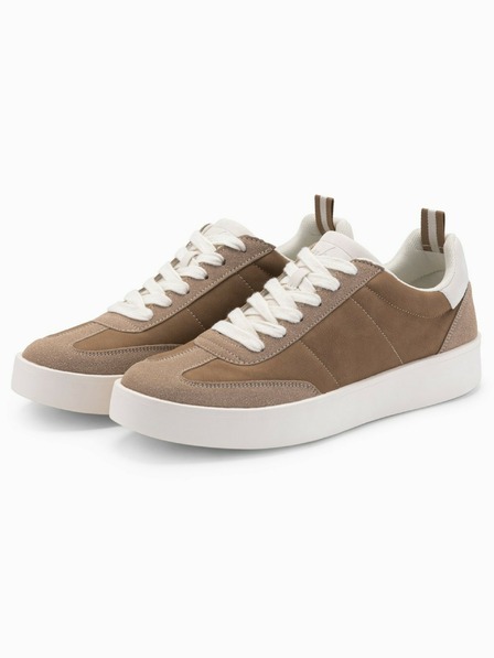 Ombre Clothing Oldschool Herren Sneaker mit dicken Sohlen hellbraun Ombre Kleidung