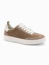 Ombre Clothing Oldschool Herren Sneaker mit dicken Sohlen hellbraun Ombre Kleidung