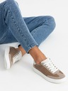 Ombre Clothing Oldschool Herren Sneaker mit dicken Sohlen hellbraun Ombre Kleidung