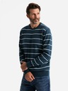 Ombre Clothing Herren Freizeitpullover mit Querstreifen dunkelblau Ombre Clothing