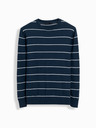 Ombre Clothing Herren Freizeitpullover mit Querstreifen dunkelblau Ombre Clothing