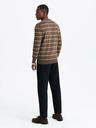 Ombre Clothing Herren Pullover mit horizontalen Streifen braun Ombre Clothing