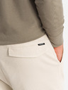 Ombre Clothing Herren Strick-Sweatpants mit Cargotaschen creme Ombre Clothing