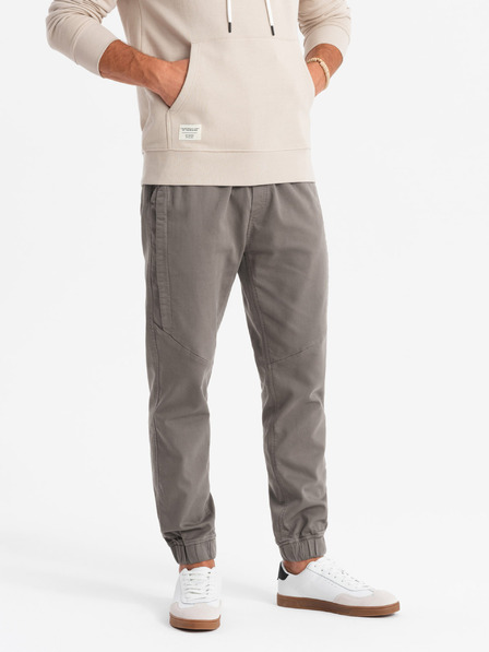 Ombre Clothing Herren Strick-Sweatpants mit Bundfalten graphit Ombre Clothing
