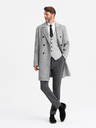 Ombre Clothing Eleganter Herren-Doppelreihermantel grau Ombre Clothing