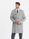 Ombre Clothing Eleganter Herren-Doppelreihermantel grau Ombre Clothing