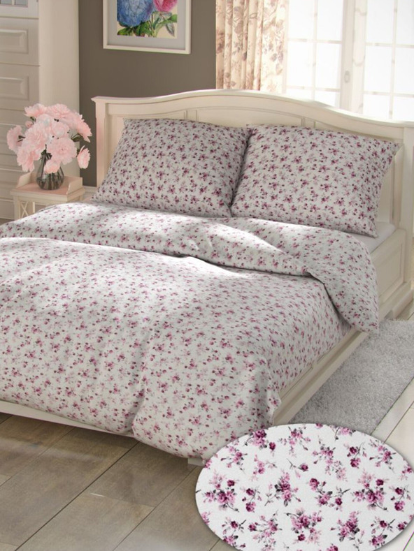 Kvalitex Französische Baumwollbettwäsche Provence Collection 200x200, 70x90cm Violeta lila Qualitex