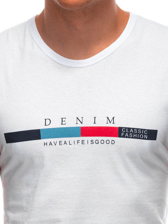 Edoti EDOTI Bedrucktes Tanktop für Herren, weiß