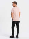 Edoti EDOTI Herren-T-Shirt mit Aufdruck, hellrosa