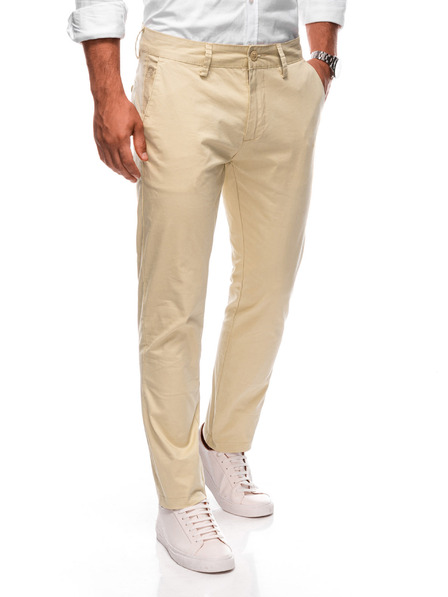 Edoti EDOTI Chino-Hose für Herren, hellbeige