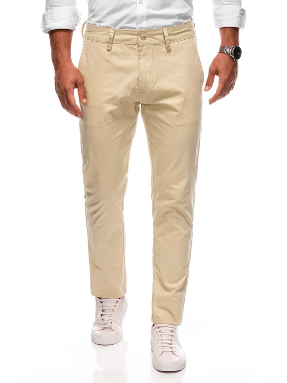 Edoti EDOTI Chino-Hose für Herren, hellbeige