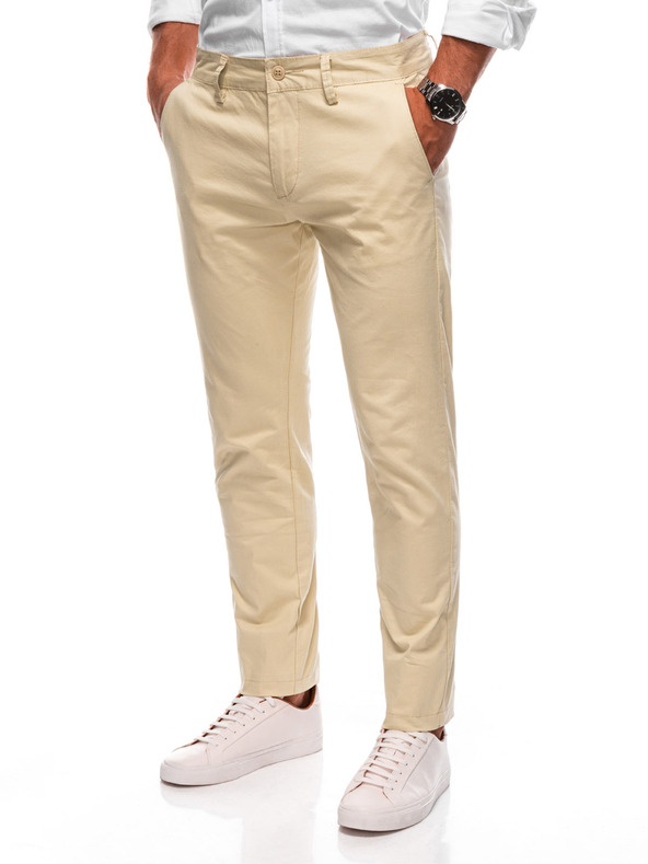 Edoti EDOTI Chino-Hose für Herren, hellbeige