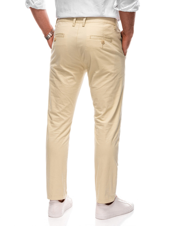 Edoti EDOTI Chino-Hose für Herren, hellbeige