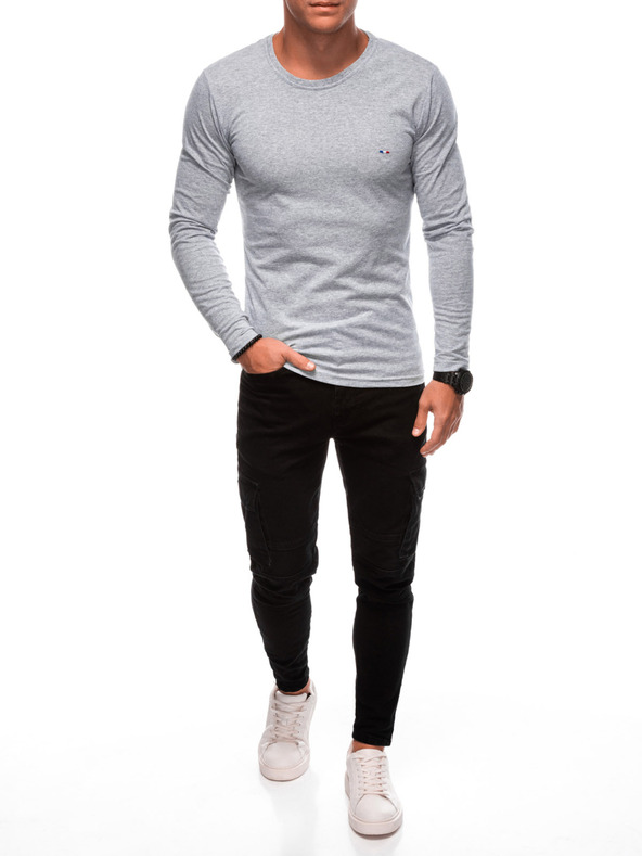Edoti EDOTI Langarm-T-Shirt für Herren, grau