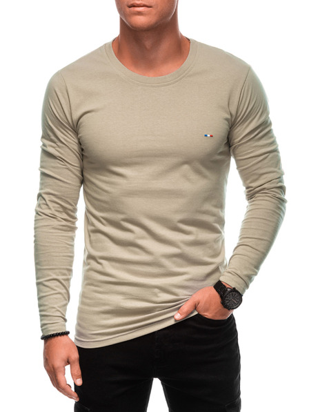 Edoti EDOTI Langarm-T-Shirt für Herren, beige