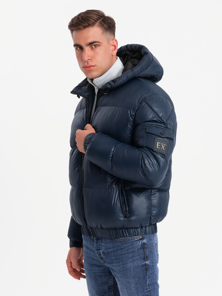 Ombre Clothing Warme Herrenjacke mit gerippten Abschlüssen Ombre Clothing