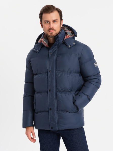 Ombre Clothing Karierte gefütterte Jacke für Herren Ombre Clothing