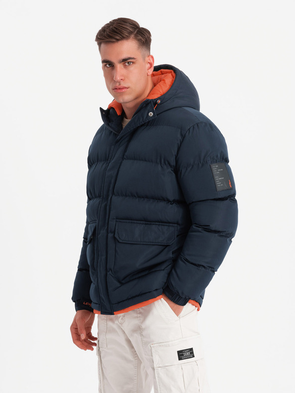 Ombre Clothing Ombre Clothing sportliche warme Herrenjacke mit doppelter Kapuze