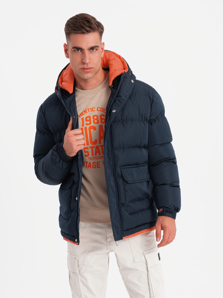 Ombre Clothing Ombre Clothing sportliche warme Herrenjacke mit doppelter Kapuze