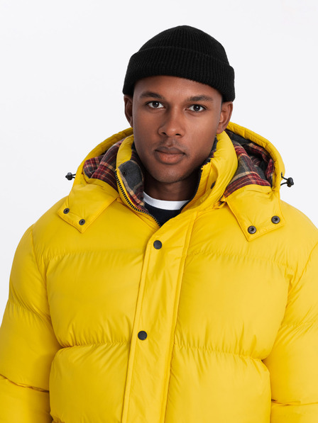 Ombre Clothing Karierte gefütterte Jacke für Herren Ombre Clothing