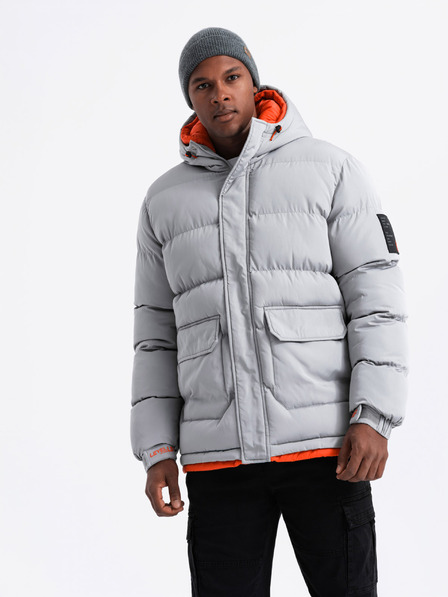 Ombre Clothing Ombre Clothing sportliche warme Herrenjacke mit doppelter Kapuze