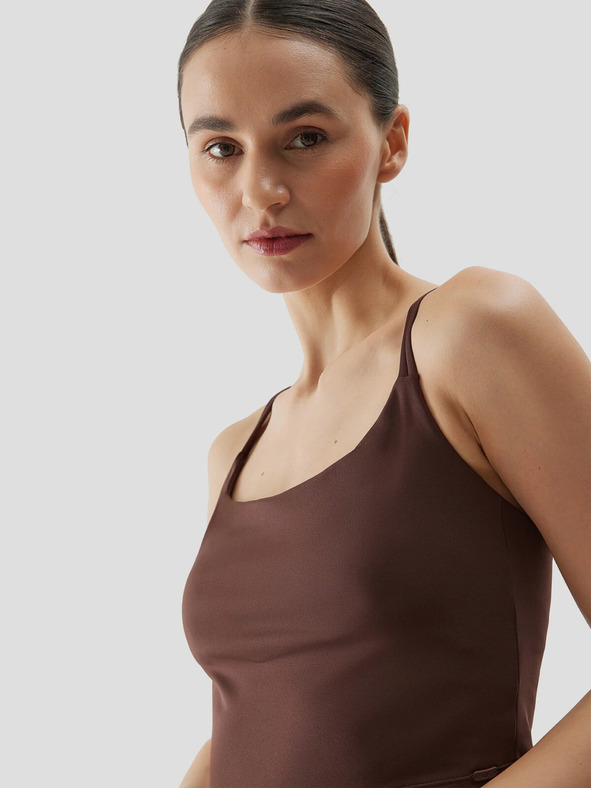 4F Damen recyceltes Yoga Crop Top 4F - braun