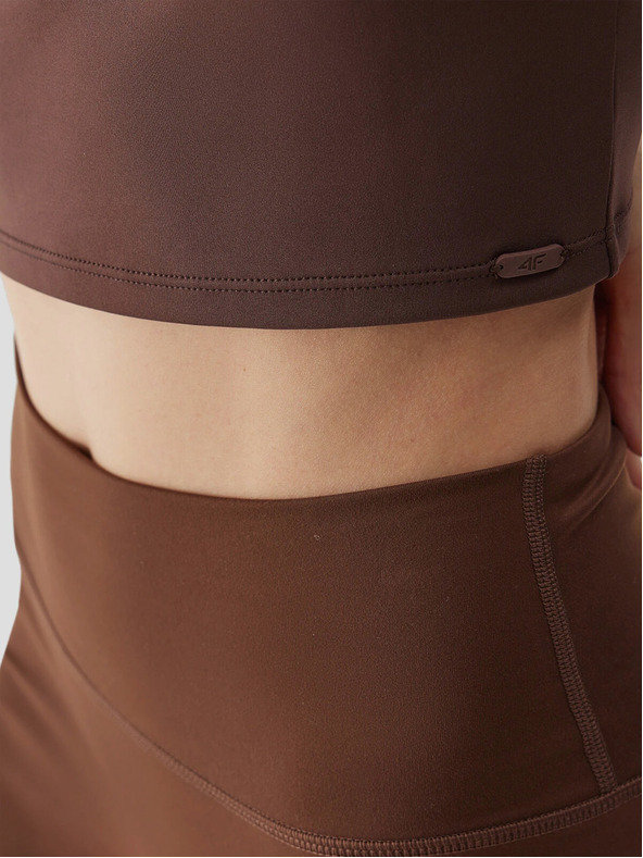 4F Damen recyceltes Yoga Crop Top 4F - braun