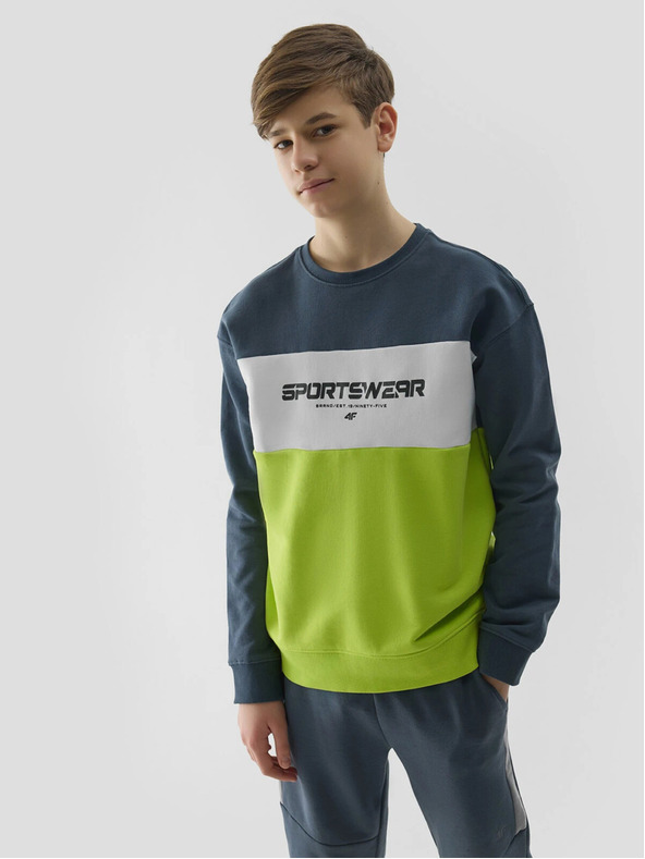 4F Jungen-Sweatshirt ohne Verschluss und ohne Kapuze 4F
