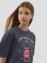4F Mädchen Oversize-T-Shirt mit Druck 4F