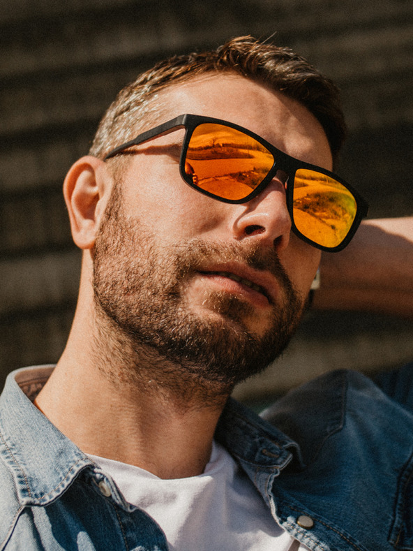 VEYREY VeyRey Unisex-Sonnenbrille Kerirnus Orange Gläser unvierzal