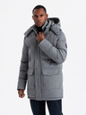 Ombre Clothing Herren lange warme Parka-Jacke mit Wolle Ombre Kleidung