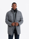 Ombre Clothing Herren lange warme Parka-Jacke mit Wolle Ombre Kleidung