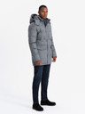 Ombre Clothing Herren lange warme Parka-Jacke mit Wolle Ombre Kleidung