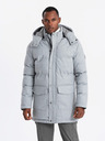 Ombre Clothing Herren lange warme Parka-Jacke mit Wolle Ombre Kleidung