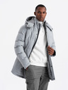 Ombre Clothing Herren lange warme Parka-Jacke mit Wolle Ombre Kleidung