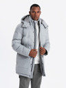 Ombre Clothing Herren lange warme Parka-Jacke mit Wolle Ombre Kleidung