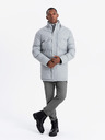 Ombre Clothing Herren lange warme Parka-Jacke mit Wolle Ombre Kleidung