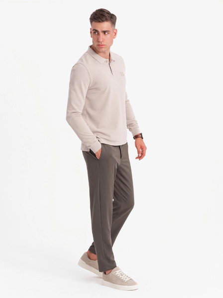 Ombre Clothing Herren Langarm-Poloshirt Ombre Kleidung