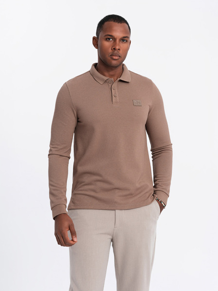 Ombre Clothing Herren Langarm-Poloshirt Ombre Kleidung