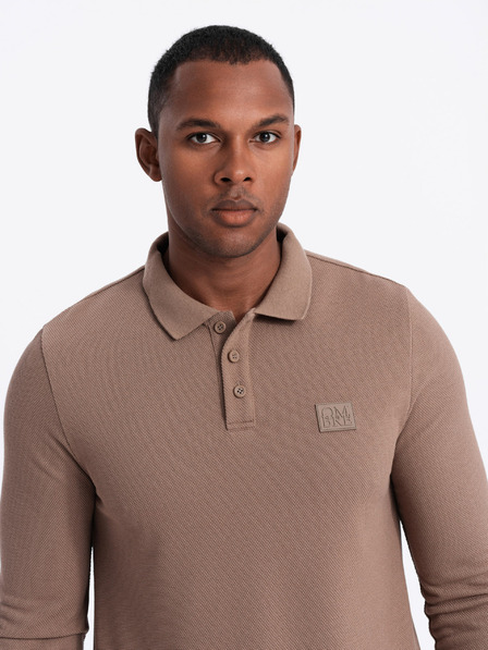 Ombre Clothing Herren Langarm-Poloshirt Ombre Kleidung